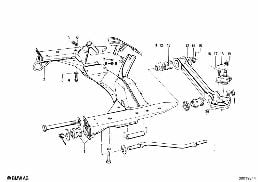 Soporte eje delantero diagram for BMW 1502-2002tii 2002