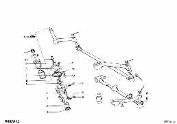 STEERING BOX SINGLE COMPONENTS diagram for BMW 1502-2002tii 1602