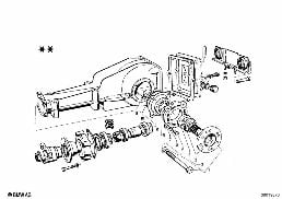 DIFFERENTIAL-HOUSING/HOUSING COVER diagram for BMW 1500-2000CS 1800