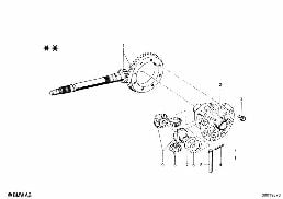 DIFFERENTIAL-CROWN WHEEL INST.PARTS diagram for BMW 1500-2000CS 1800