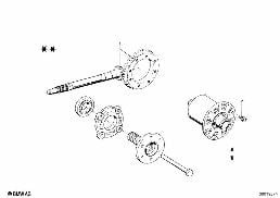 DIFFERENTIAL-CROWN WHEEL INST.PARTS diagram for BMW 1500-2000CS 1800