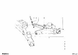 REAR AXLE SUPPORT/WHEEL SUSPENSION diagram for BMW 1502-2002tii 2002