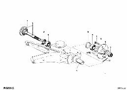 SIDE SHAFT/WHEEL BEARINGS diagram for BMW 1500-2000CS 1800