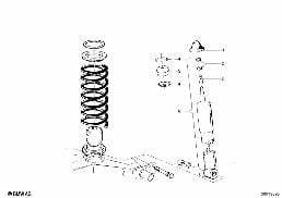 SHOCK ABSORBER/COIL SPRING/ATTACH.PARTS diagram for BMW 1502-2002tii 2002