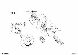 브레이크 디스크/캘리퍼/설치부품/앞 diagram for BMW 1502-2002tii 2002