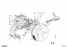 뒤 휠 브레이크-드럼 브레이크 diagram for BMW 1502-2002tii 2002