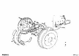 뒤 휠 브레이크-드럼 브레이크 diagram for BMW 1502-2002tii 2002