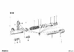 브레이크 매스터 실린더 diagram for BMW 1502-2002tii 2002