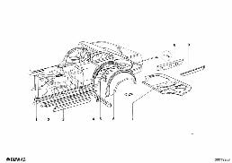 FLOORPAN ASSEMBLY diagram for BMW 1502-2002tii 2002