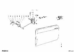 FRONT DOOR CONTROL/DOOR LOCK diagram for BMW 1502-2002tii 2002