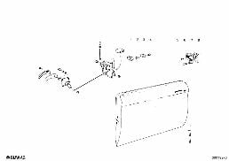 FRONT DOOR CONTROL/DOOR LOCK diagram for BMW 1502-2002tii 2002
