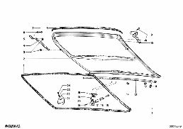 트렁크 리드 diagram for BMW 1502-2002tii 1602
