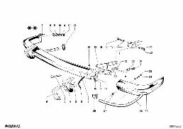 Bumper USA voor diagram for BMW 1502-2002tii 1602