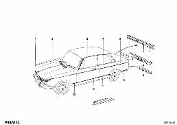 Διακοσμητικές λωρίδες diagram for BMW 1502-2002tii 2002