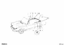 몰딩 diagram for BMW 1502-2002tii 2002
