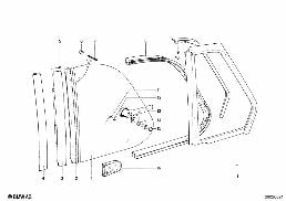 윈도우 가이드,앞 diagram for BMW 1502-2002tii 2002