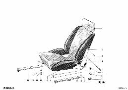 RECARO SPORTS SEAT PART diagram for BMW 1502-2002tii 1802