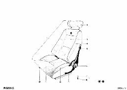 SPORTS SEAT diagram for BMW 1502-2002tii 1802