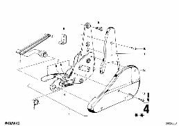 앞 시트- 틸트 매커니즘 diagram for BMW 1502-2002tii 1502