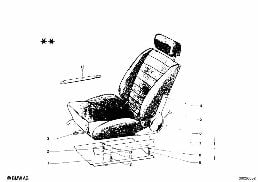 RECARO SPORTS SEAT PART diagram for BMW 1502-2002tii 1802