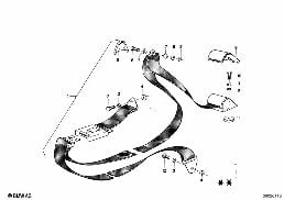 SAFETY BELT REAR diagram for BMW 1502-2002tii 2000tii