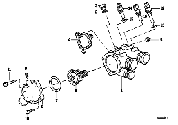 COOLING SYSTEM-THERMOSTAT HOUSING