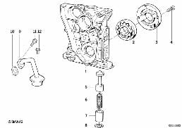 供油 / 机油泵 带驱动装置 diagram for BMW 3 Series E36 318i