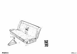 REAR SEAT PARTS diagram for BMW 1502-2002tii 1802