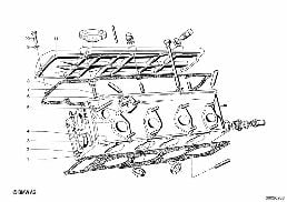 CYLINDER HEAD / COVER / GASKETS diagram for BMW 1500-2000CS 1800ti