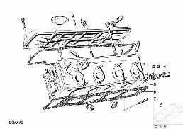 CYLINDER HEAD / COVER / GASKETS diagram for BMW 1500-2000CS 1800ti