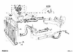 COOLING SYSTEM - WATER HOSES diagram for BMW 1500-2000CS 1800ti