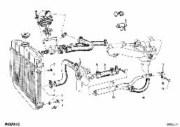 COOLING SYSTEM - WATER HOSES diagram for BMW 1500-2000CS 1800ti