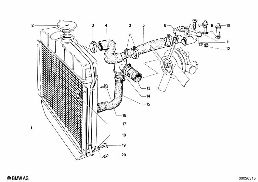 COOLING SYSTEM - WATER HOSES diagram for BMW 1500-2000CS 1800ti
