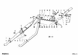 EXHAUST SYSTEM diagram for BMW 1500-2000CS 1800ti