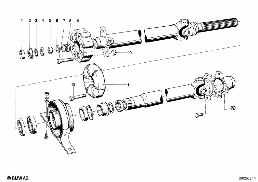 DRIVE SHAFT,UNIV.JOINT/CENTER MOUNTING diagram for BMW 1500-2000CS 2000tii
