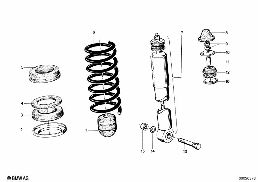 REAR COIL SPRING diagram for BMW 1500-2000CS 1800