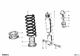 REAR COIL SPRING diagram for BMW 1500-2000CS 1800