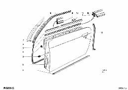 FRONT DOOR-WINDOW FRAME/MOUNTING PARTS