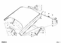 TRUNK LID, HINGE, LATCH