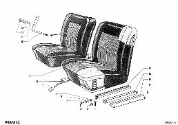 SINGLE PARTS OF FRONT SEAT CONTROLS