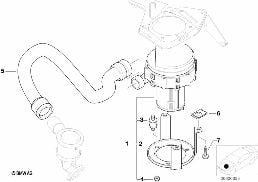 EMISSION CONTROL-AIR PUMP diagram for BMW 5 Series E39 525i