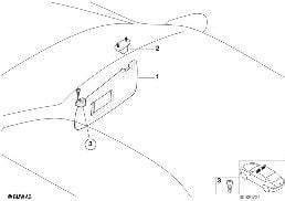 SUN VISORS diagram for BMW 3 Series E46 M3