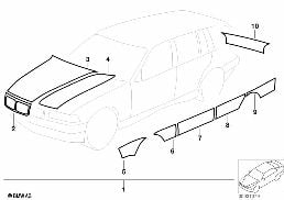 스티커,경찰,소방대원,비상근무 의사 diagram for BMW 3 Series E36 325tds