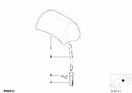 REAR SEAT HEAD RESTRAINT diagram for BMW 3 Series E46 318i