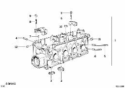 CYLINDER HEAD diagram for BMW 3 Series E30 316i
