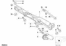 Pieces p installation essuie-glace diagram for BMW 5 Series E39 525td