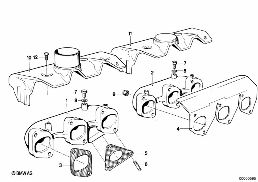 Kolektor wydechowy diagram for BMW 6 Series E24 633CSi