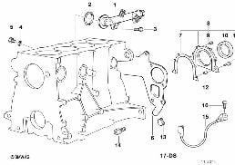 ENGINE BLOCK MOUNTING PARTS diagram for BMW 3 Series E30 316i