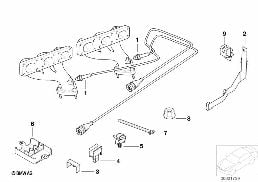 Lambdasonde/aanbouwdelen diagram for BMW 5 Series E39 520i