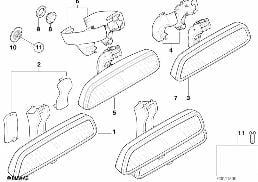 INTERIOR MIRROR diagram for BMW 7 Series E38 735iL